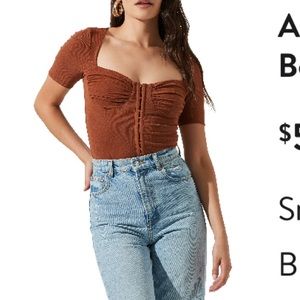 Brown Astr bodysuit. Worn once. Size small